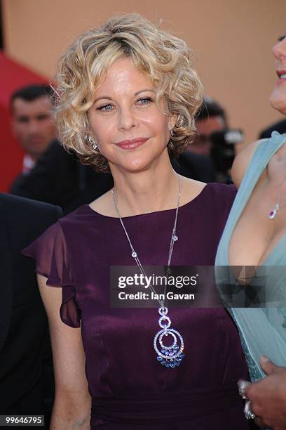 Actress Meg Ryan attends "Countdown To Zero" Premiere at the Palais des Festivals during the 63rd Annual Cannes Film Festival on May 17, 2010 in...