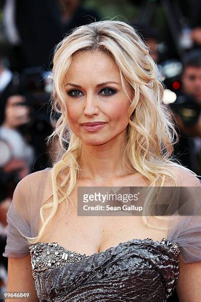 Adriana Karembeu attends "Biutiful" Premiere at the Palais des Festivals during the 63rd Annual Cannes Film Festival on May 17, 2010 in Cannes,...