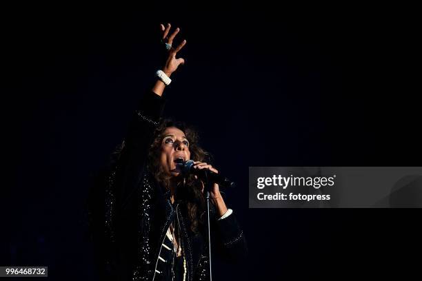 Rosario Flores performs in concert at Marineda City on July 5, 2018 in A Coruna, Spain.