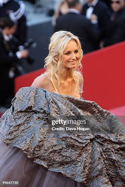 Adriana Karembeu attends "Biutiful" Premiere at the Palais des Festivals during the 63rd Annual Cannes Film Festival on May 17, 2010 in Cannes,...