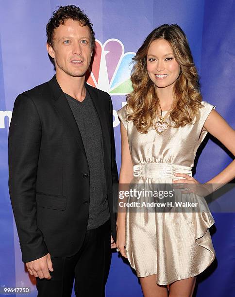 Actors David Lyons and Summer Glau attend the 2010 NBC Upfront presentation at The Hilton Hotel on May 17, 2010 in New York City.