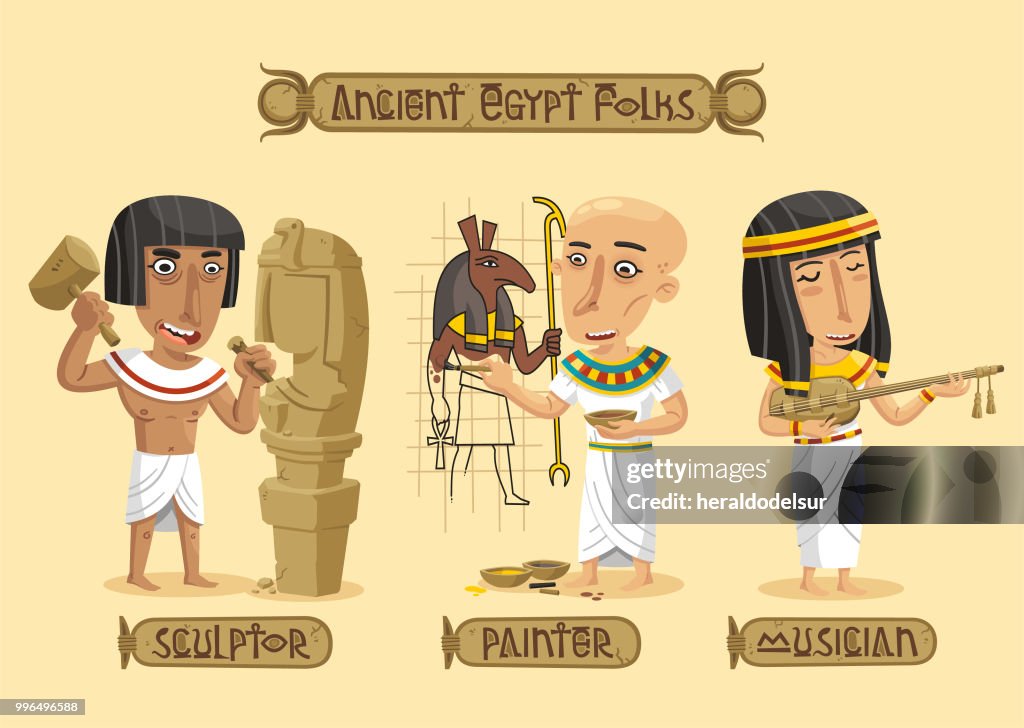 Ancient Egypt characters set