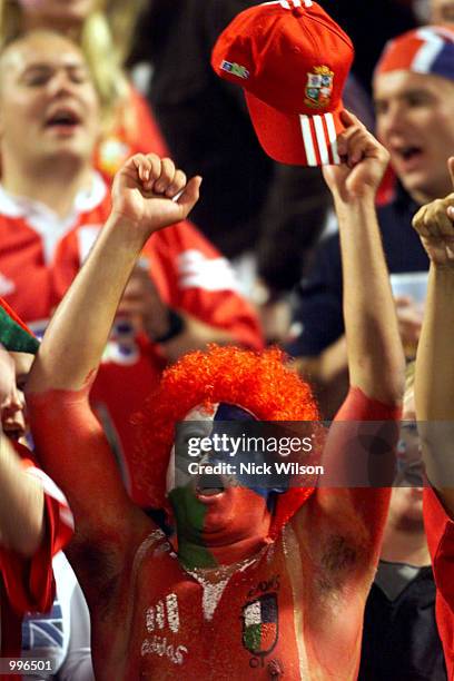 British Lions fans enjoy the atmosphere during the match between the British Lions and the Queensland Reds played at Ballymore, Brisbane, Australia....