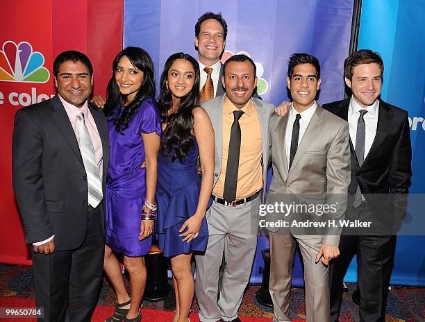 The cast of "Outsourced" Parvesh Cheena, Rebecca Hazlewood, Anisha Nagarajan, Diedrich Bader, Rizwan Manji, Sacha Dhawan and Ben Rappaport attend the...