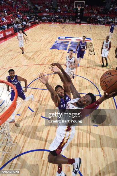 Jamel Artis of the Cleveland Cavaliers handles the ball against the Sacramento Kings during the 2018 Las Vegas Summer League on July 11, 2018 at the...