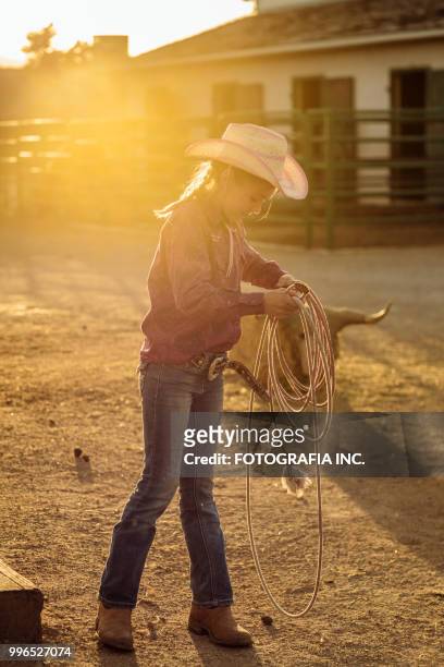 utah  cowgirl with lasso - american girl doll stock pictures, royalty-free photos & images