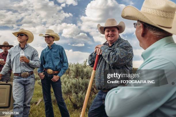 utah cowboy friends - fotografia stock pictures, royalty-free photos & images