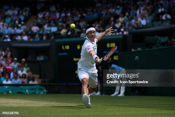 During day nine match of the 2018 Wimbledon on July 11 at All England Lawn Tennis and Croquet Club in London,England.