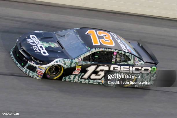 Ty Dillon, driver of the GEICO Military Chevy during the Coke Zero 400 Monster Energy Cup Series race on July 7 at Daytona International Speedway in...