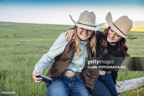 utah cowgirls selfie - fotografia stock pictures, royalty-free photos & images