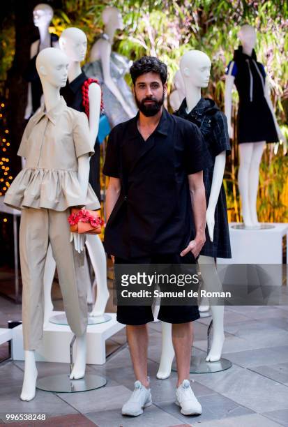 Spanish designer Moises Nieto attends the presentation of his new collection on July 11, 2018 in Madrid, Spain.