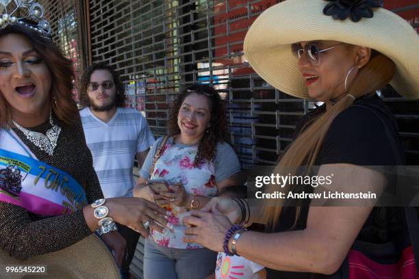 The latinx transgender community marches through a heavily immigrant neighborhood to fight against discrimination and bring awareness to their...