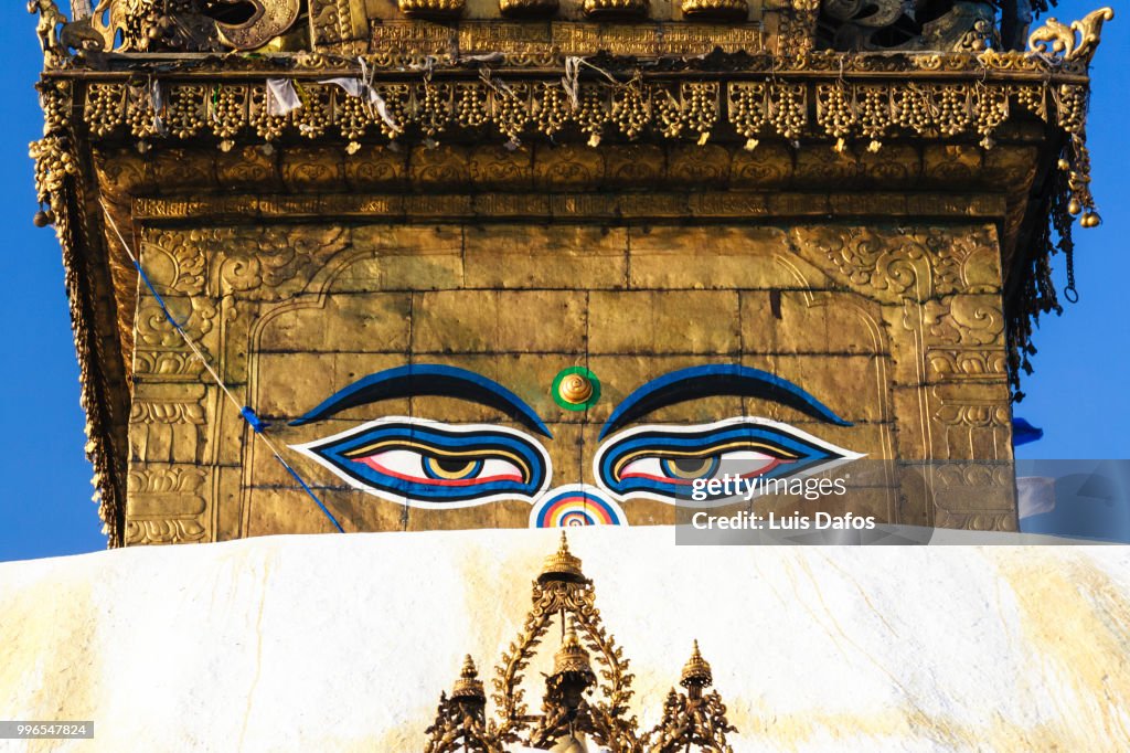 Lord Buddha's eyes at Swayambhunath stupa