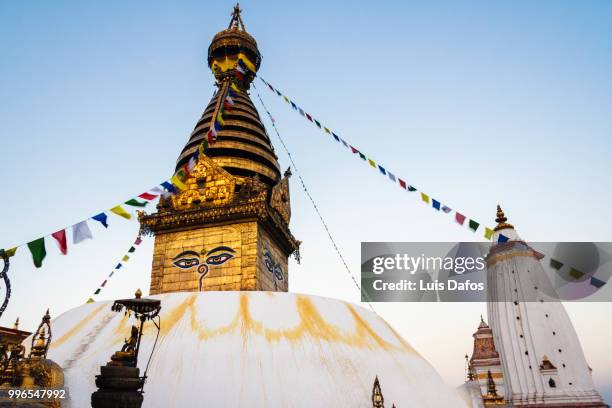 swayambhunath stupa - swayambhunath stock pictures, royalty-free photos & images
