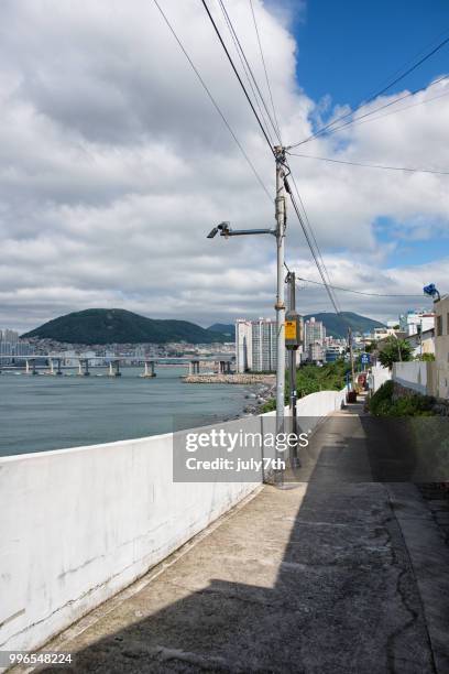 huinnyeoul culture village, busan yeongdo white culture village - july7th stock pictures, royalty-free photos & images