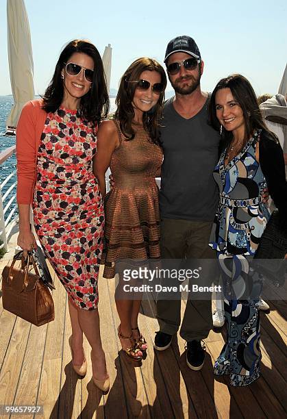 Christina Estrada-Juffali, Ella Krasner, Gerard Butler and Silvia Bourne attend the Amend Charity Luncheon at the Hotel du Cap as part of the 63rd...