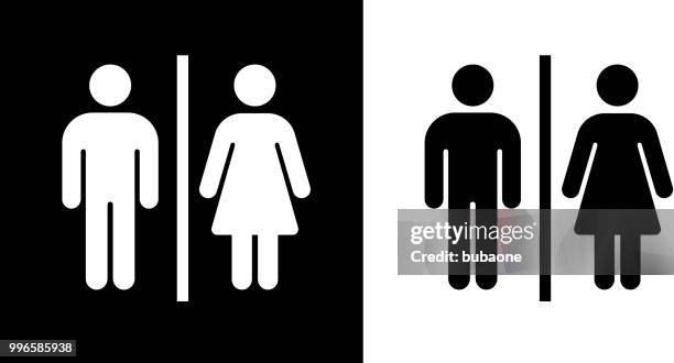 bathroom sign icon - womens toilet stock illustrations