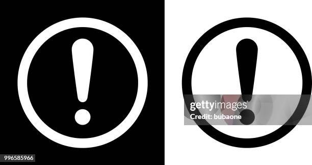 exclamation point icon - computer message stock illustrations