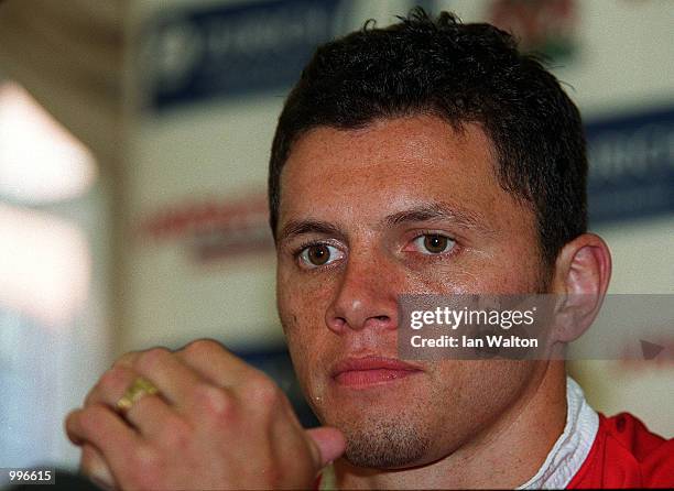 Henry Paul fields questions from the assembled media during a press conference at the Grosvenor House Hotel, in London to announce his...