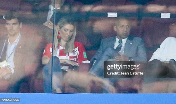 David Trezeguet of France attends the 2018 FIFA World Cup Russia Semi Final match between England and Croatia at Luzhniki Stadium on July 11, 2018 in...