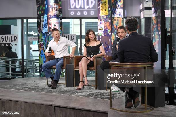 Actors Pasha D. Lychnikoff and Ana Ularu, and director Matthew Ross visit Build to discuss the film "Siberia" at Build Studio on July 11, 2018 in New...