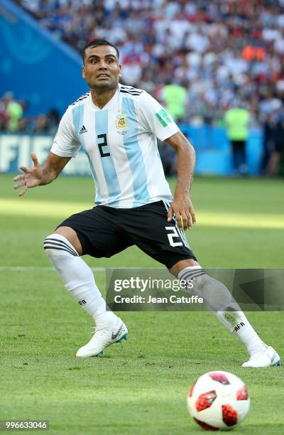 Gabriel Mercado of Argentina during the 2018 FIFA World Cup Russia Round of 16 match between France and Argentina at Kazan Arena on June 30, 2018 in...