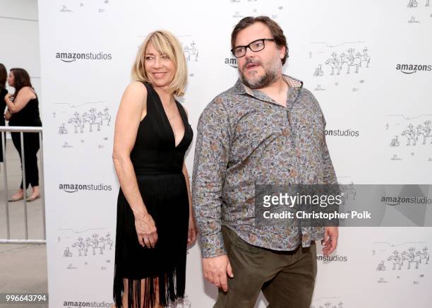 Kim Gordon and Jack Black attend Amazon Studios premiere of "Don't Worry, He Wont Get Far On Foot" at ArcLight Hollywood on July 11, 2018 in...