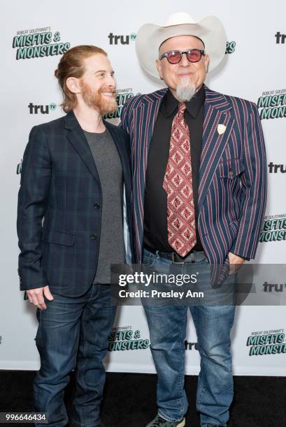 Seth Green and Bobcat Goldthwait attend the premiere of truTV's "Bobcat Goldthwait's Misfits & Monsters" at Hollywood Roosevelt Hotel on July 11,...