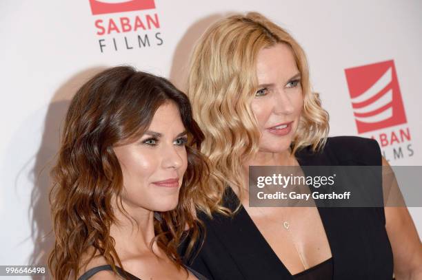 Actors Ana Ularu and Veronica Ferres attend the 'Siberia' New York premiere at The Metrograph on July 11, 2018 in New York City.