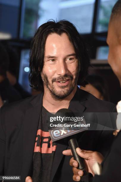 Actor Keanu Reeves attends the 'Siberia' New York premiere at The Metrograph on July 11, 2018 in New York City.