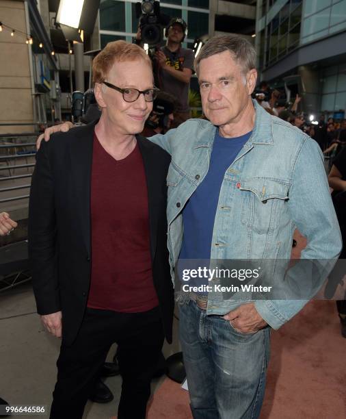 Danny Elfman and Gus Van Sant attend Amazon Studios premiere of "Don't Worry, He Wont Get Far On Foot" at ArcLight Hollywood on July 11, 2018 in...