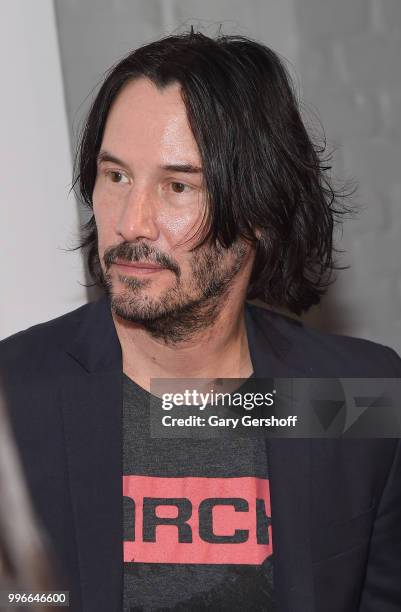 Actor Keanu Reeves attends the 'Siberia' New York premiere at The Metrograph on July 11, 2018 in New York City.