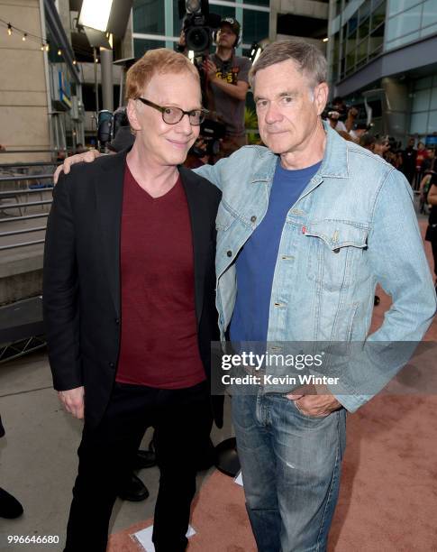 Danny Elfman and Gus Van Sant attend Amazon Studios premiere of "Don't Worry, He Wont Get Far On Foot" at ArcLight Hollywood on July 11, 2018 in...