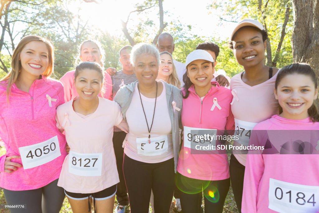 Diverse group of breast cancer survivors