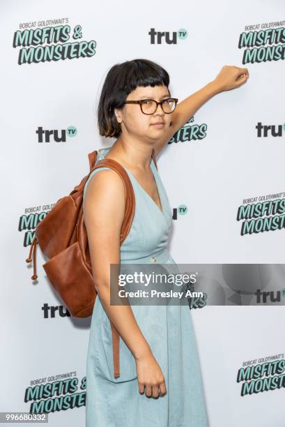 Charlyne Yi attends the premiere of truTV's "Bobcat Goldthwait's Misfits & Monsters" at Hollywood Roosevelt Hotel on July 11, 2018 in Hollywood,...