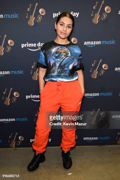 Alessia Cara poses backstage at the Amazon Music Unboxing Prime Day event on July 11, 2018 in Brooklyn, New York.