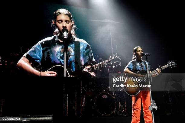 Alessia Cara performs onstage at the Amazon Music Unboxing Prime Day event on July 11, 2018 in Brooklyn, New York.