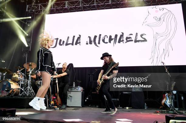 Singer-songwriter Julia Michaels performs onstage at the Amazon Music Unboxing Prime Day event on July 11, 2018 in Brooklyn, New York.
