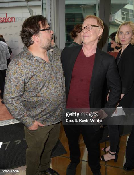 Jack Black and Danny Elfman attend Amazon Studios premiere of "Don't Worry, He Wont Get Far On Foot" at ArcLight Hollywood on July 11, 2018 in...