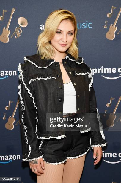 Singer-songwriter Julia Michaels attends the Amazon Music Unboxing Prime Day event on July 11, 2018 in Brooklyn, New York.