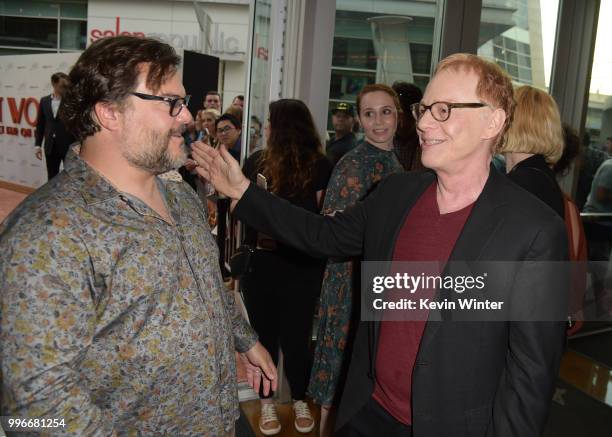 Jack Black and Danny Elfman attend Amazon Studios premiere of "Don't Worry, He Wont Get Far On Foot" at ArcLight Hollywood on July 11, 2018 in...