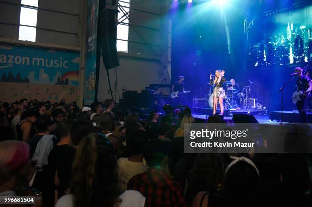 Singer-songwriter Kelsea Ballerini performs onstage at the Amazon Music Unboxing Prime Day event on July 11, 2018 in Brooklyn, New York.