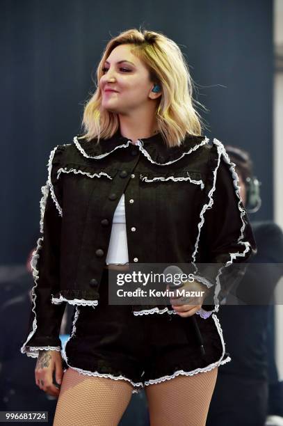 Singer-songwriter Julia Michaels performs onstage at the Amazon Music Unboxing Prime Day event on July 11, 2018 in Brooklyn, New York.