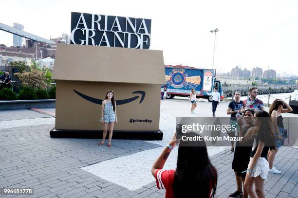 Guests attend the Amazon Music Unboxing Prime Day event on July 11, 2018 in Brooklyn, New York.