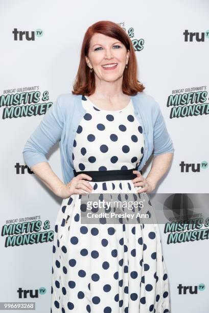 Kate Flannery attends the premiere of truTV's "Bobcat Goldthwait's Misfits & Monsters" at Hollywood Roosevelt Hotel on July 11, 2018 in Hollywood,...
