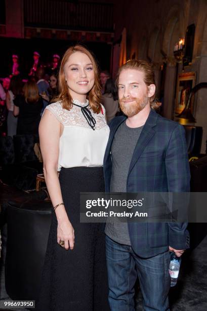 Clare Grant and Seth Green attend after party for the premiere of truTV's "Bobcat Goldthwait's Misfits & Monsters" at Hollywood Roosevelt Hotel on...