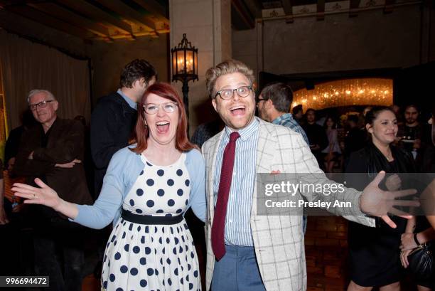 Kate Flannery and Adam Conover attend after party for the premiere of truTV's "Bobcat Goldthwait's Misfits & Monsters" at Hollywood Roosevelt Hotel...