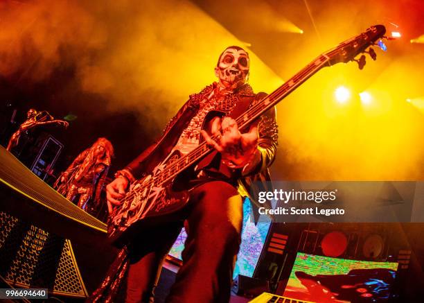 Blasko of Rob Zombie performs during the Twins Of Evil - The Second Coming Tour Opener at DTE Energy Music Theater on July 11, 2018 in Clarkston,...