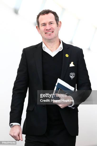 Phoenix general manager David Dome arrives during a Wellington Phoenix player announcement at Westpac Stadium on July 10, 2018 in Wellington, New...