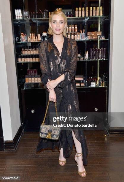 Emma Roberts attends Beats by Dre for VIOLET GREY Party on July 11, 2018 in Los Angeles, California.